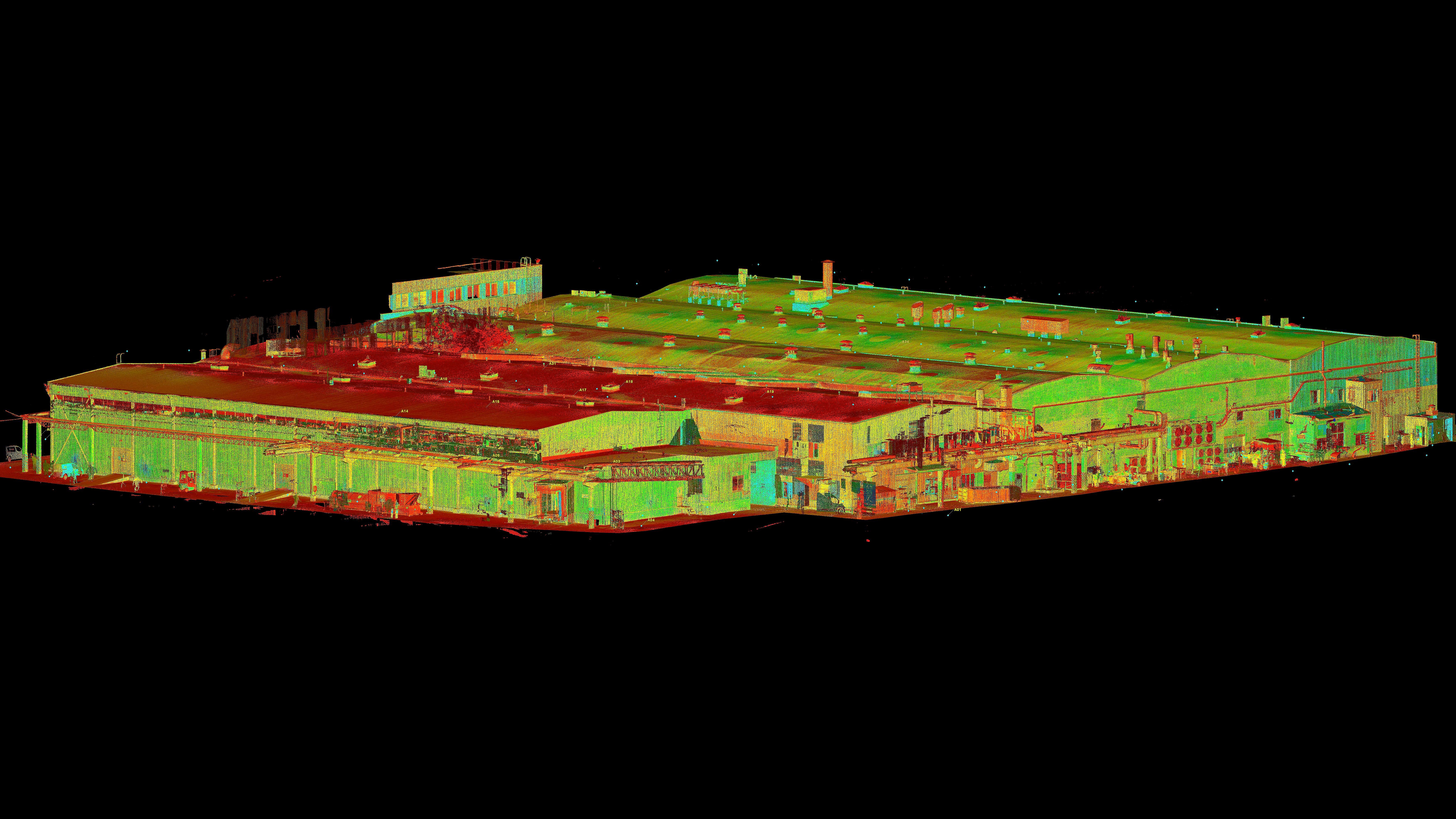 Laser scanning of the industrial buildings of Norma factory in Laki 14 Tallinn, Estonia